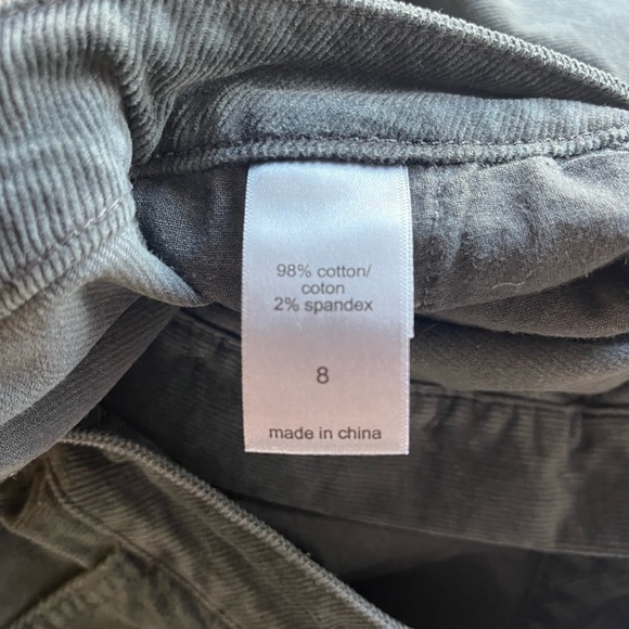 Maurices Corduroy A-line Skirt Button Front Pockets Size 8 Charcoal Gray - Picture 5 of 12